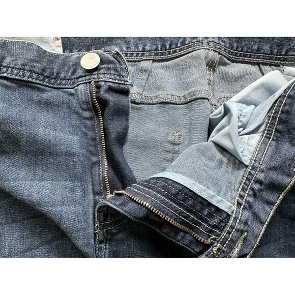 Armani Exchange J16 Straight Stretch Jeans Mens Size 38x29 Dark Blue Denim AX - Picture 9 of 12